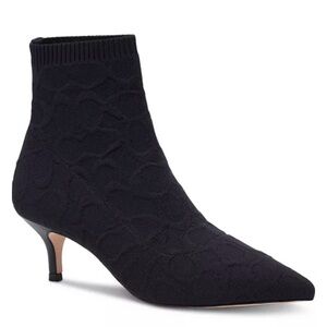 Coach Black Knit Ankle Booties